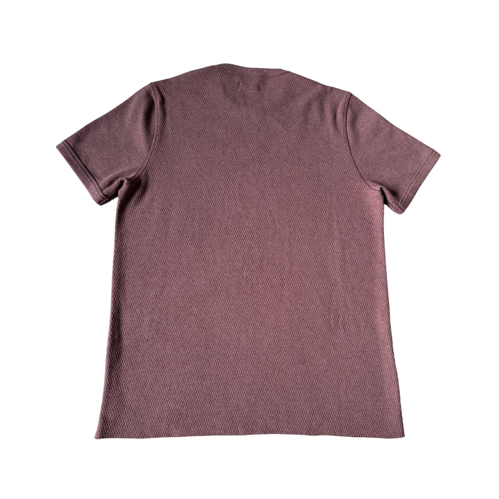 Taylor Stitch Tee CUT OFF BOTTOM Heavy Bag Waffle Burgundy Red 42 US Large