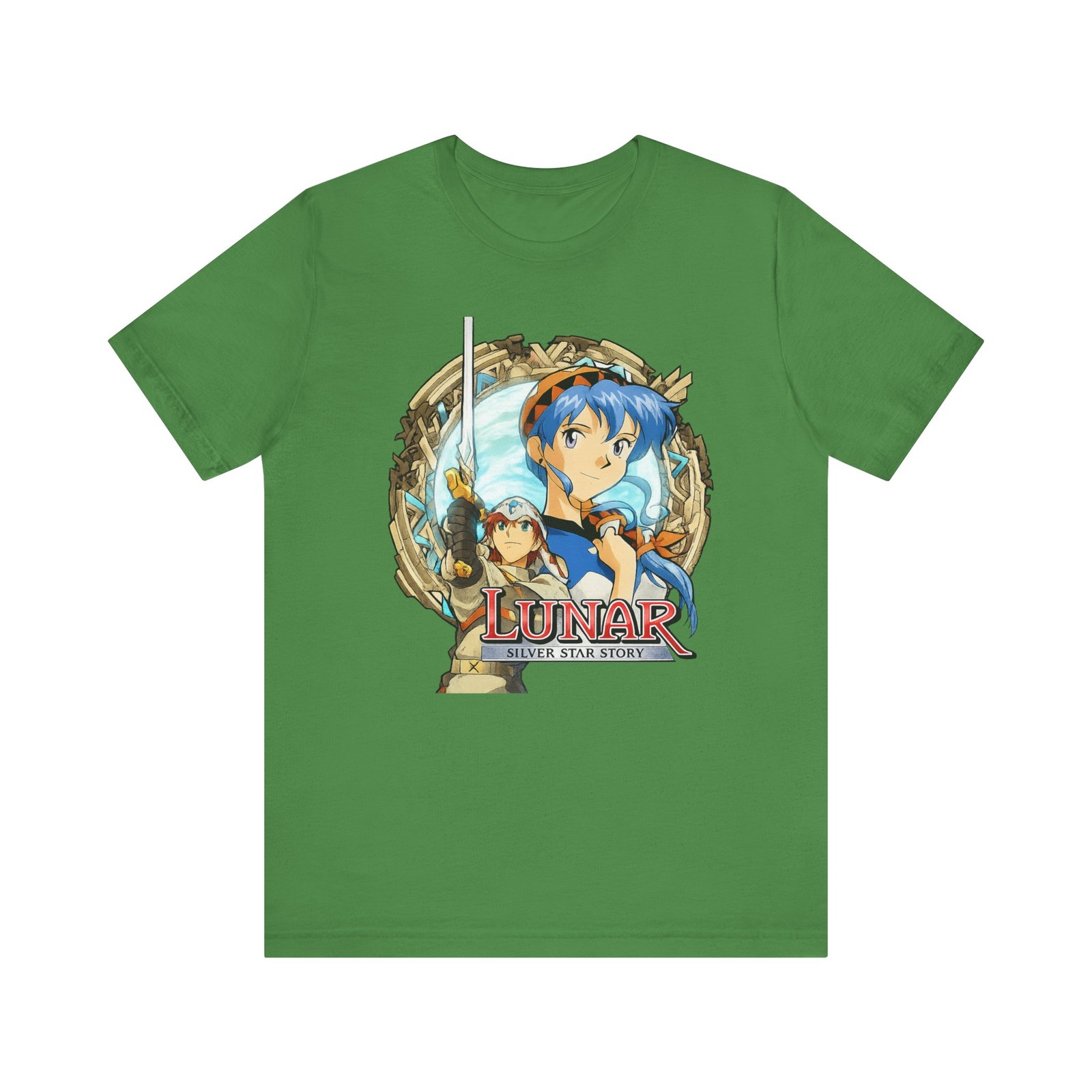 Lunar Silver Star Story PS1 Retro Style Cover Art Unisex Jersey Short Sleeve Tee