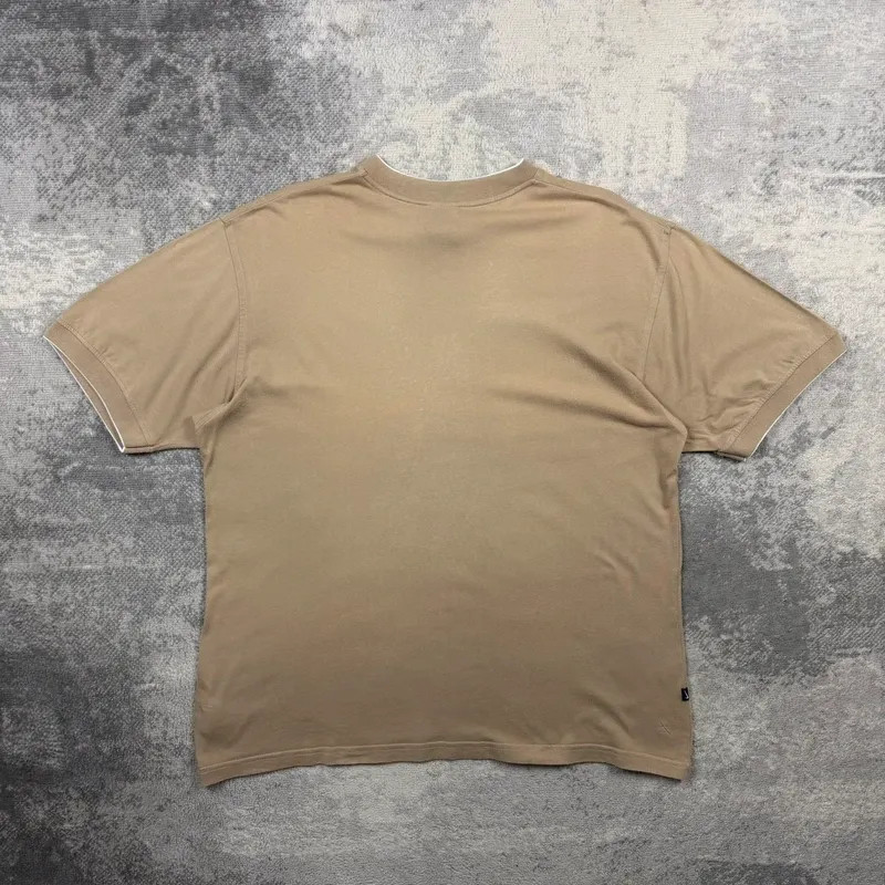Vintage Nike T-Shirt 90s Embroidered Centre Swoosh Caramel Brown