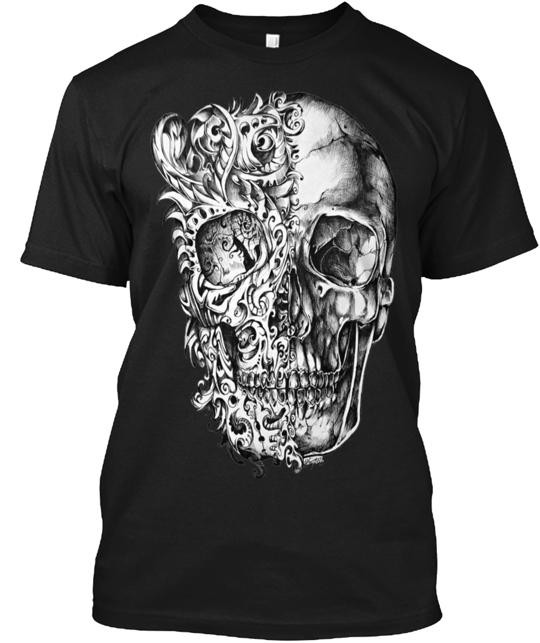 Skull T-Shirt Made in the USA Size S to 5XL
