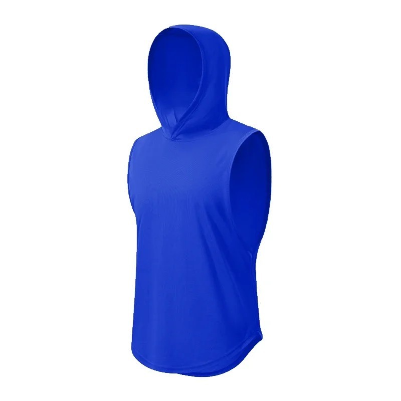 Men’s Muscle Hoodies Sleeveless Tank Tops Gym Fitness Running Sport Vest T-Shirt