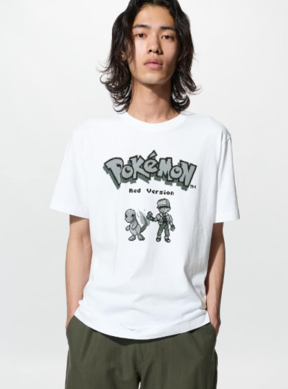 Uniqlo Pokémon UT T-Shirt White Men’s XXL Charmander Game Dot Art 2026 New