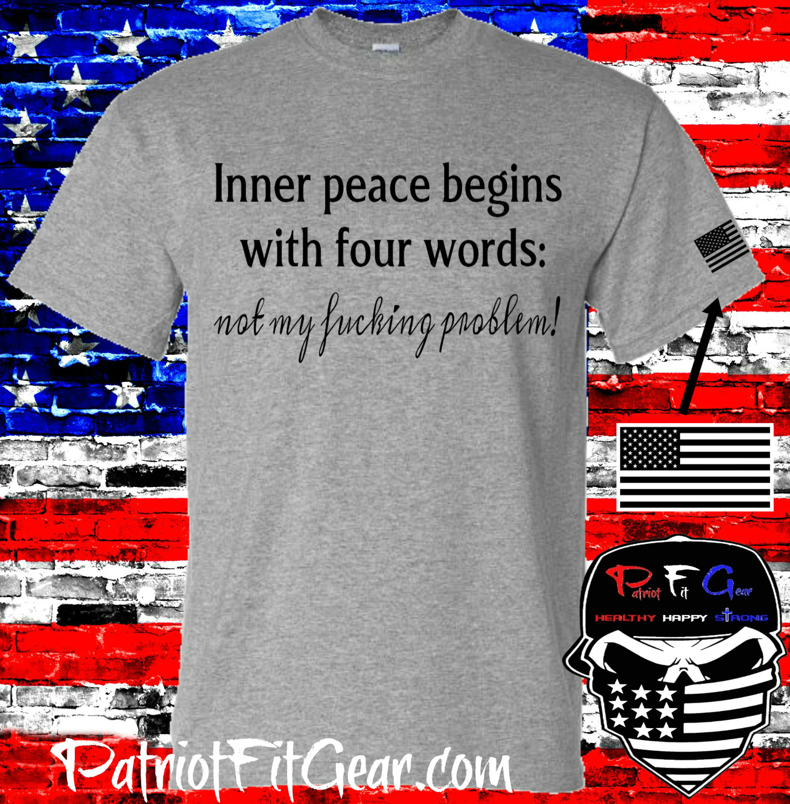 t-shirt, Inner Peace Begins With 4 Words, Not My F*cking Problem, Humor, Hoodie