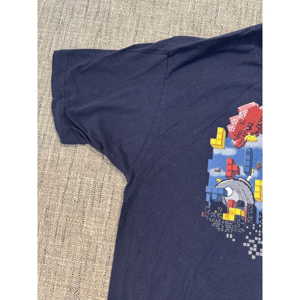 Arcader T Shirt Size Large Blue Mash Up Chest 19 In Length 29 In Used