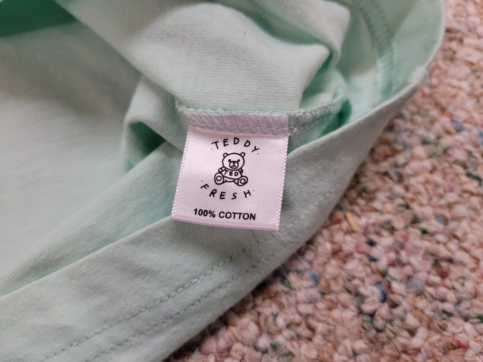 Teddy Fresh Shirt Mens Large Blue Streetwear Embroidered Bear Logo Tee Casual