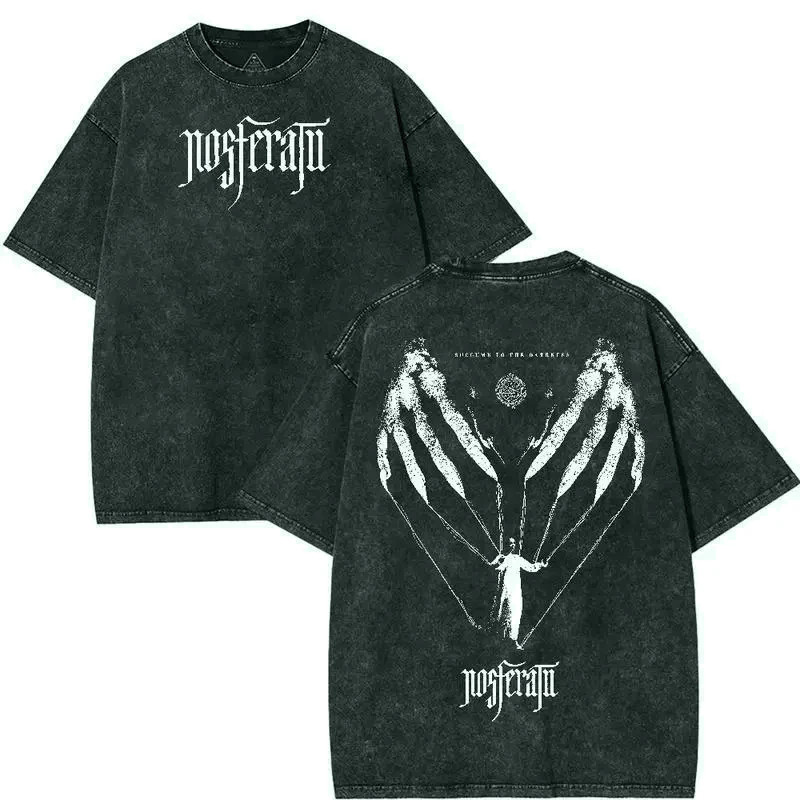 Nosferatu Gothic Horror Graphic T-Shirt Vampire Tee for Men