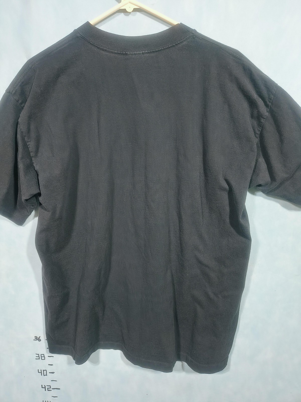 Fashion Gear Shirt Mens XL Black Geometric Pleated Crew Neck Cotton Jersey