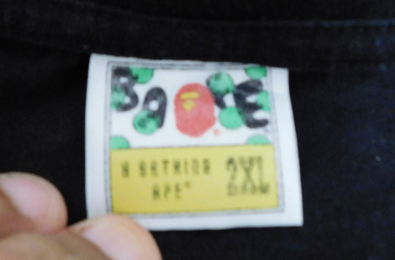 A Bathing Ape BAPE Baby Milo Graphic Tee Black Shirt Size XXL Authentic