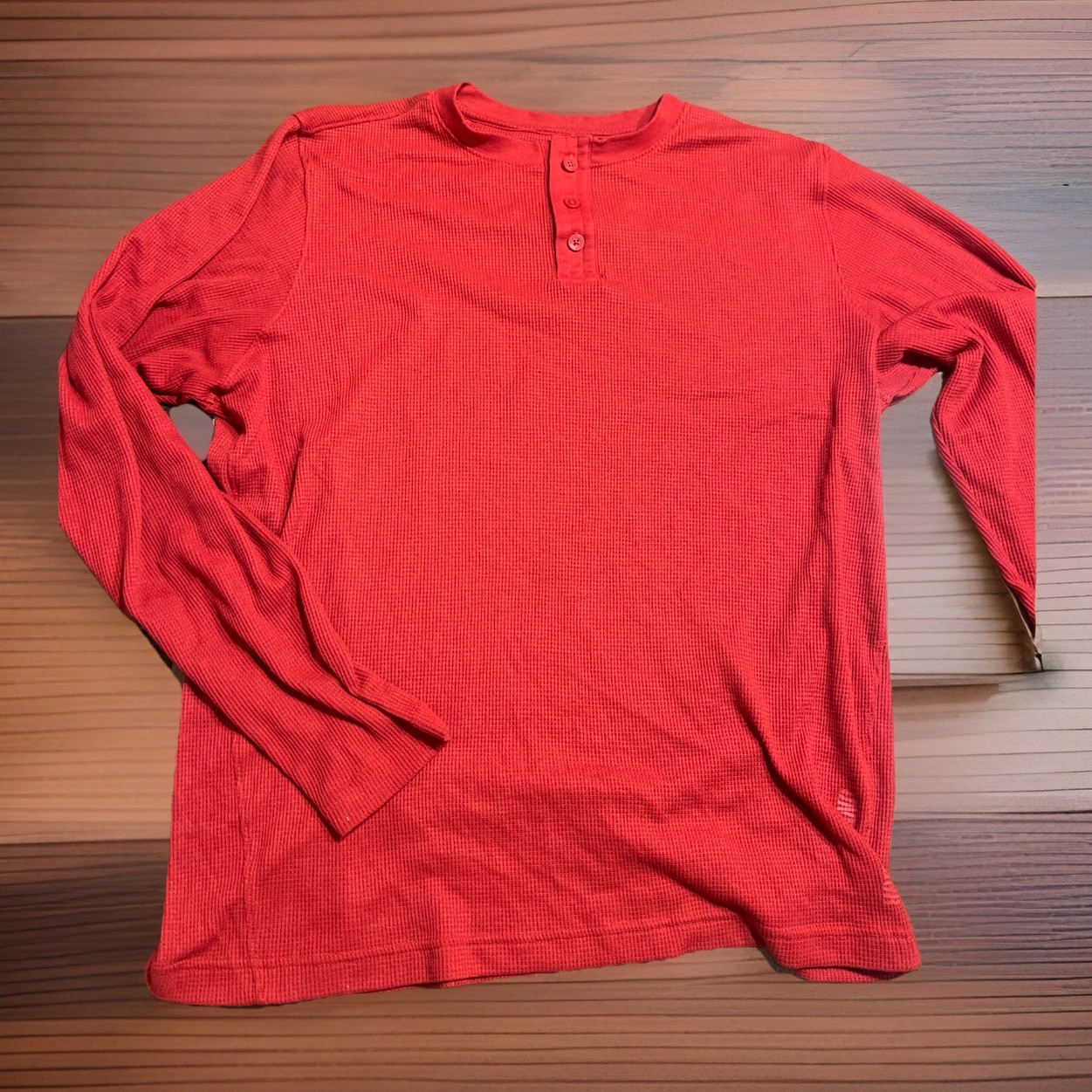 Under Armour ColdGear Shirt Mens Large Red Long Sleeve Loose Fit Performance