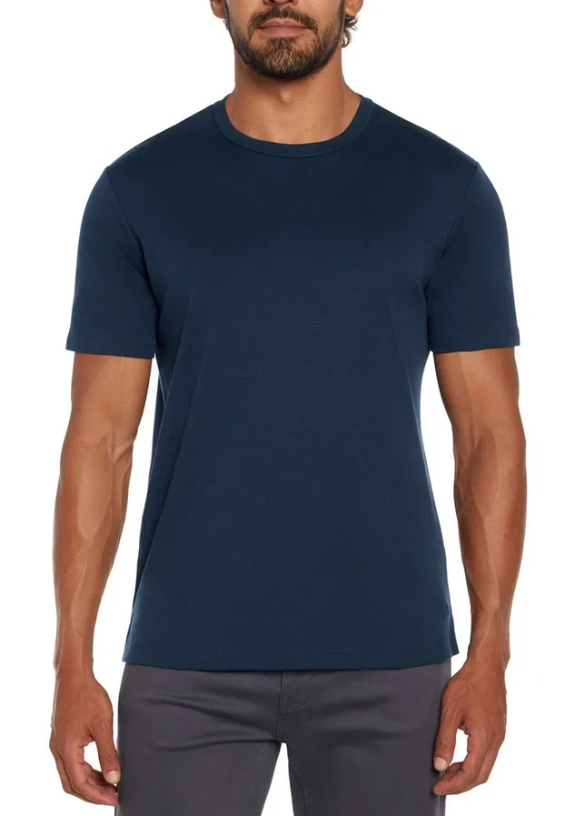 NEW Banana Republic Men’s M Luxe Touch Performance Tee 100% Cotton Navy Blue