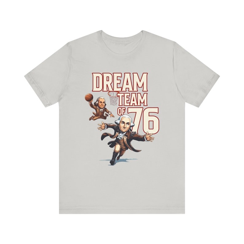 1776 Ballers Washington Franklin Dunk 4th of July Funny Tee T-Shirt