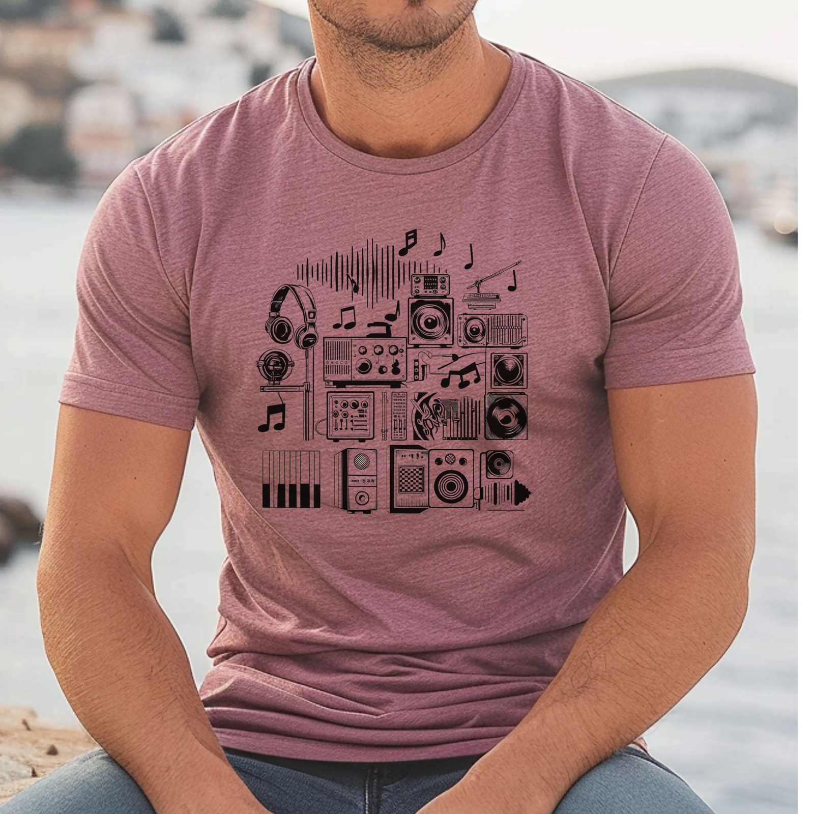 Audio Engineer Music Production T-Shirt, Abstract Music Design