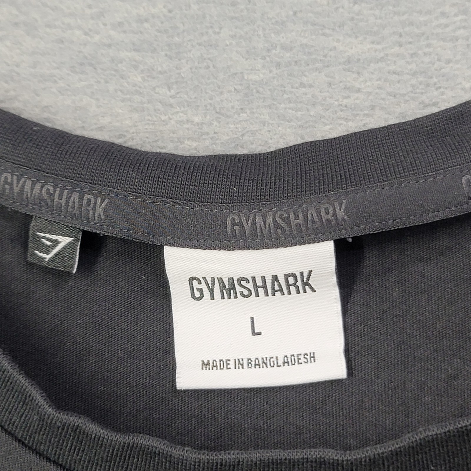 Gymshark T Shirt Mens Large Black Crew Neck Gym Workout Casual Logo