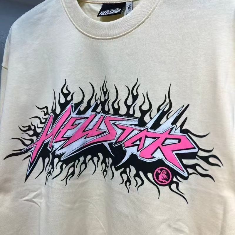 Hellstar Studios Retro Letter print Long Sleeve T-shirt – Multiple Colors + Size