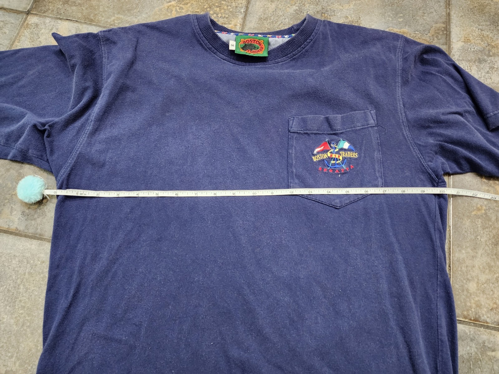 Vintage 90s Boston Traders Men’s Medium Regatta Outdoor Sailing Pocket T Shirt