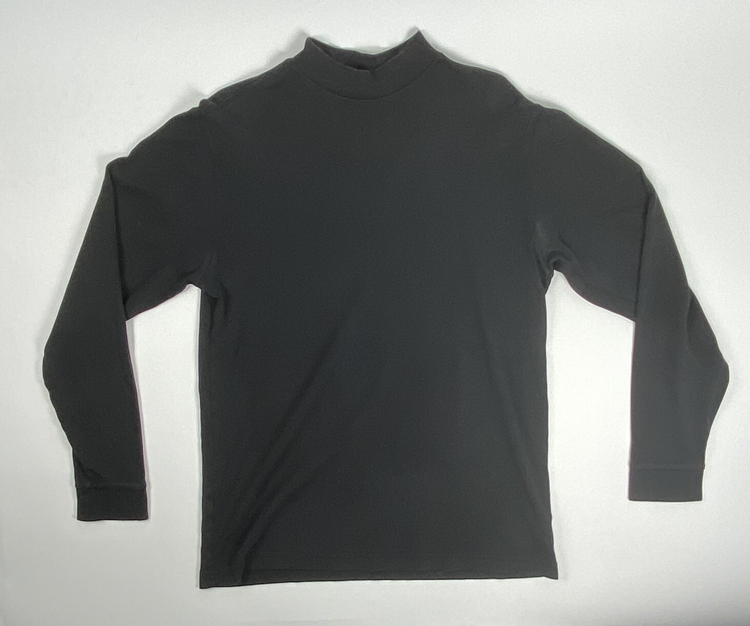 Turnbury Mens Size M Black Shirt Long Sleeve Mock High Neck Casual