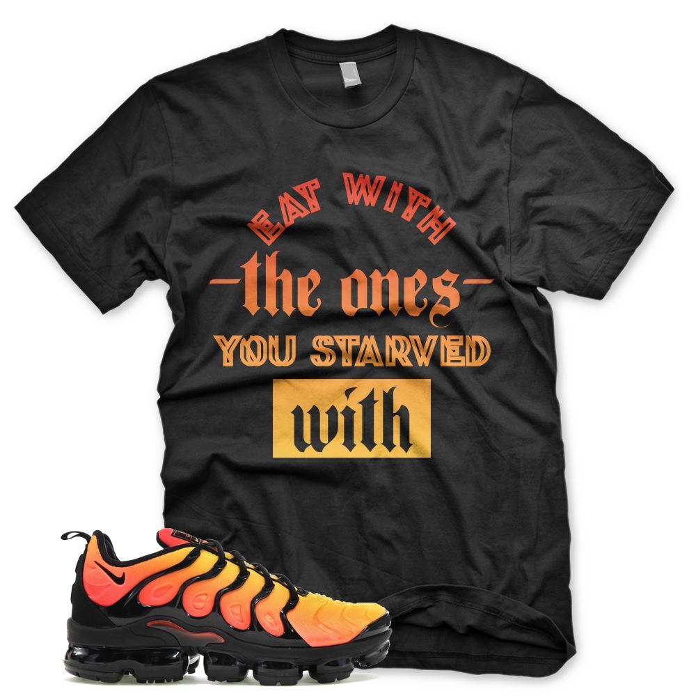 New STARVED T Shirt for N Air Vapormax Sunset Total Orange Crimson Yellow