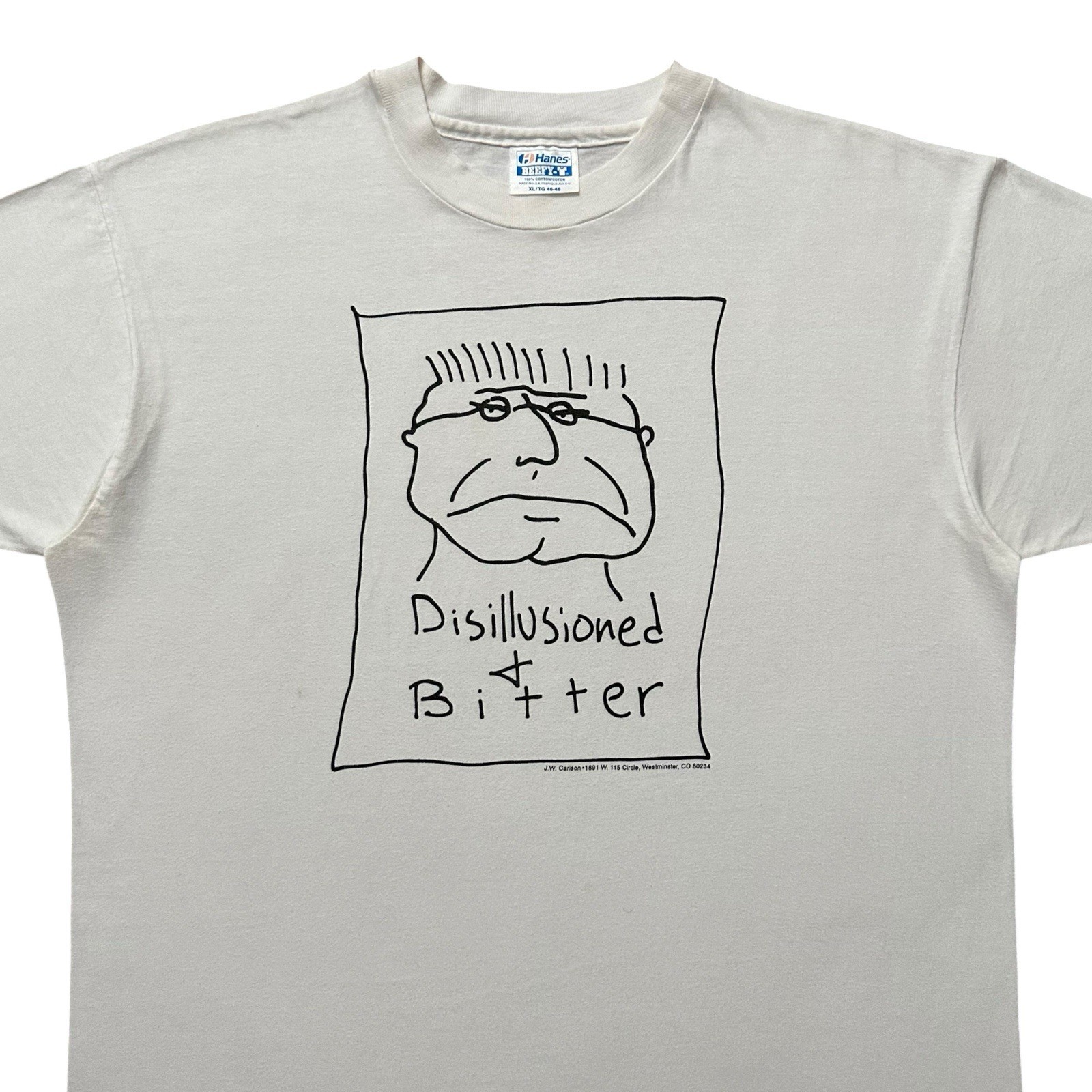 Vtg 80s Disillusioned & Bitter Pop Art Comic T-Shirt Sz XL Ken Brown Style 90s