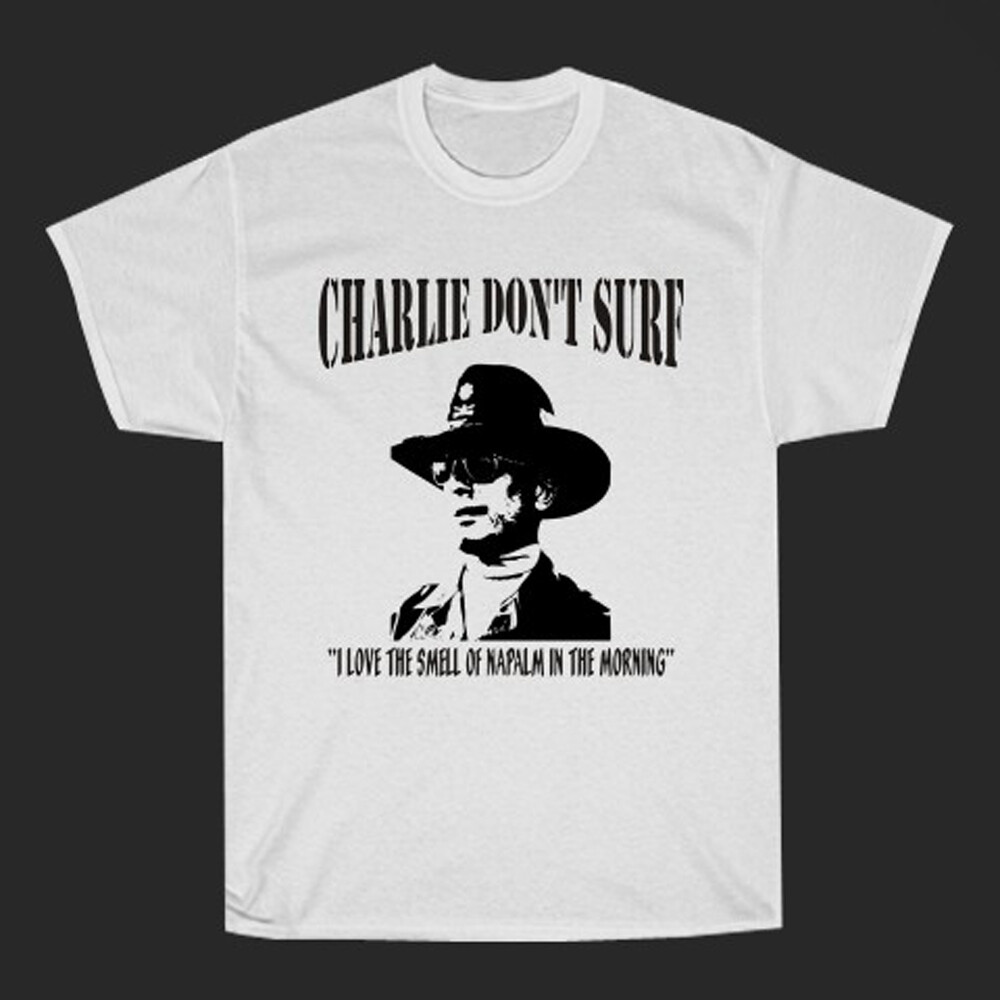 Apocalypse Now Charlie Don’t Surf Movie Men’s White Size S to 5XL