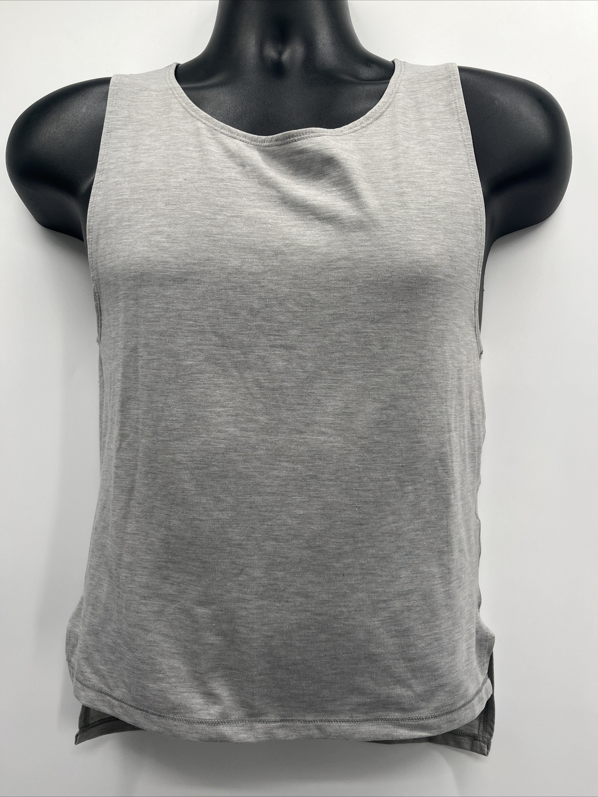 Men’s Casual Solid Grey Tank Top Sleeveless Athletic Tee Shirt Size N/A