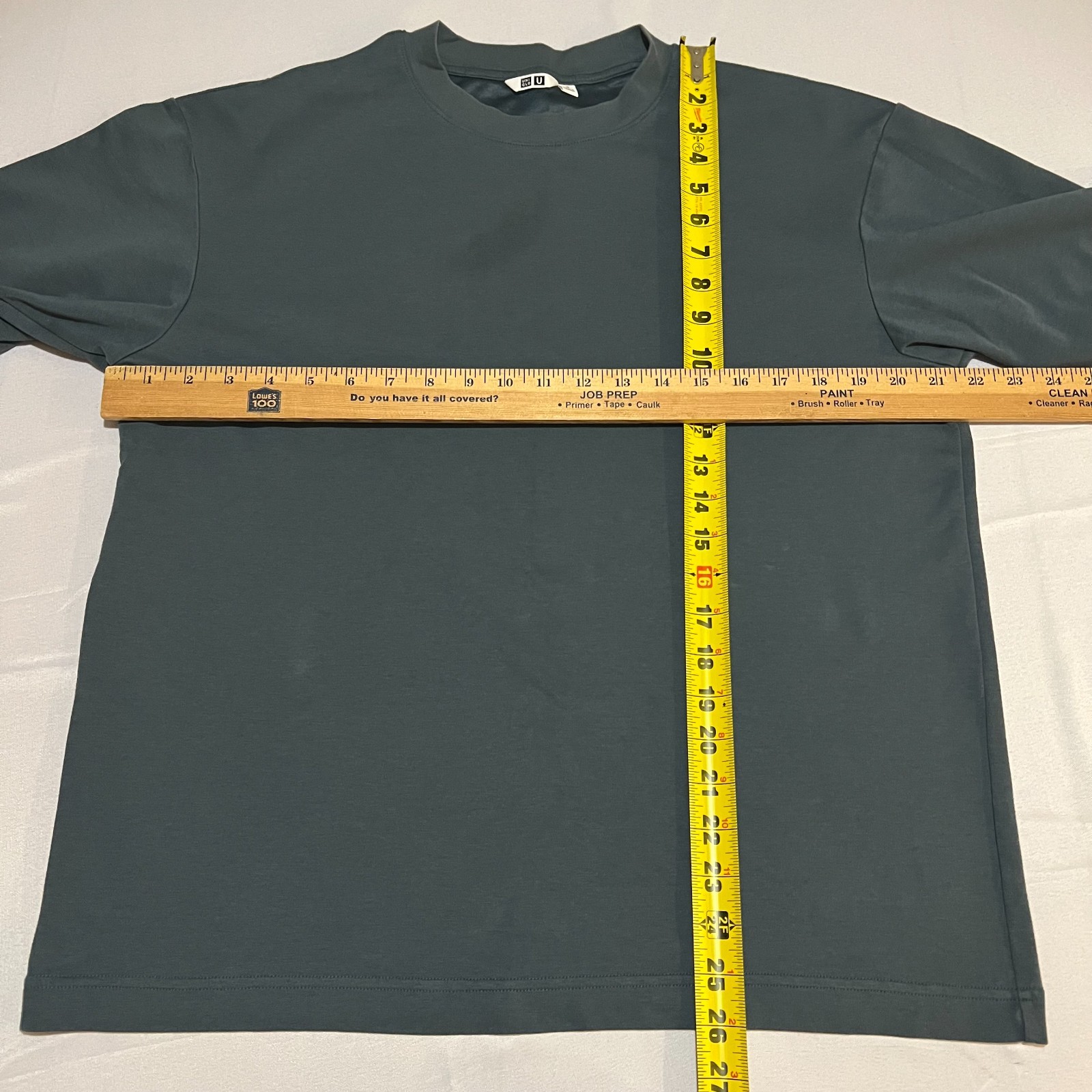 Uniqlo U AIRism Oversized Half Sleeve T-Shirt Men’s M Dark Green Cotton Blend