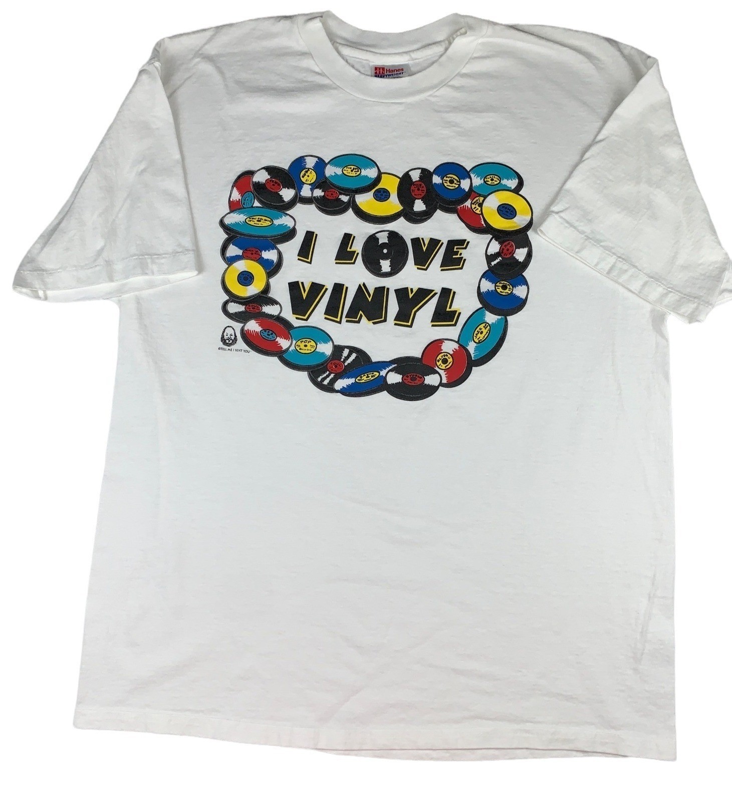 Vintage I love Vinyl Graphic Tee size XL