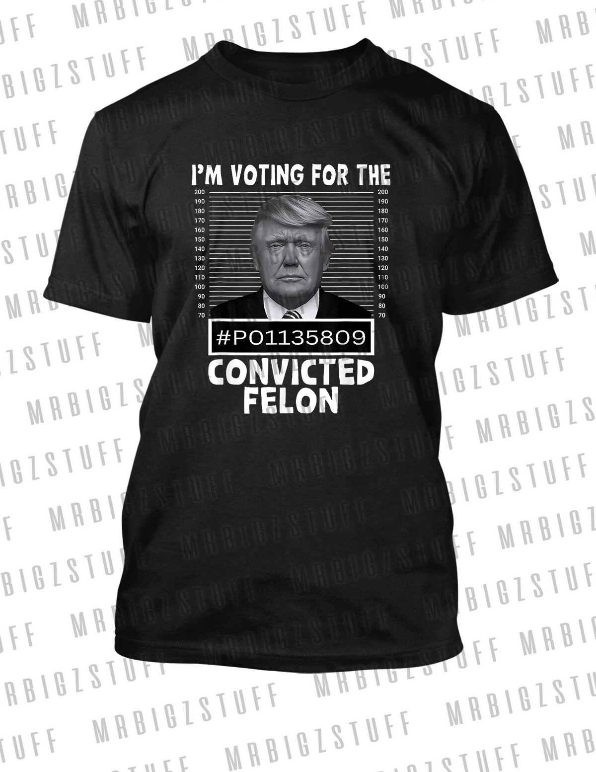 I’m Voting for Trump Convicted Felon Graphic Tee Shirt Political Streetwear #2