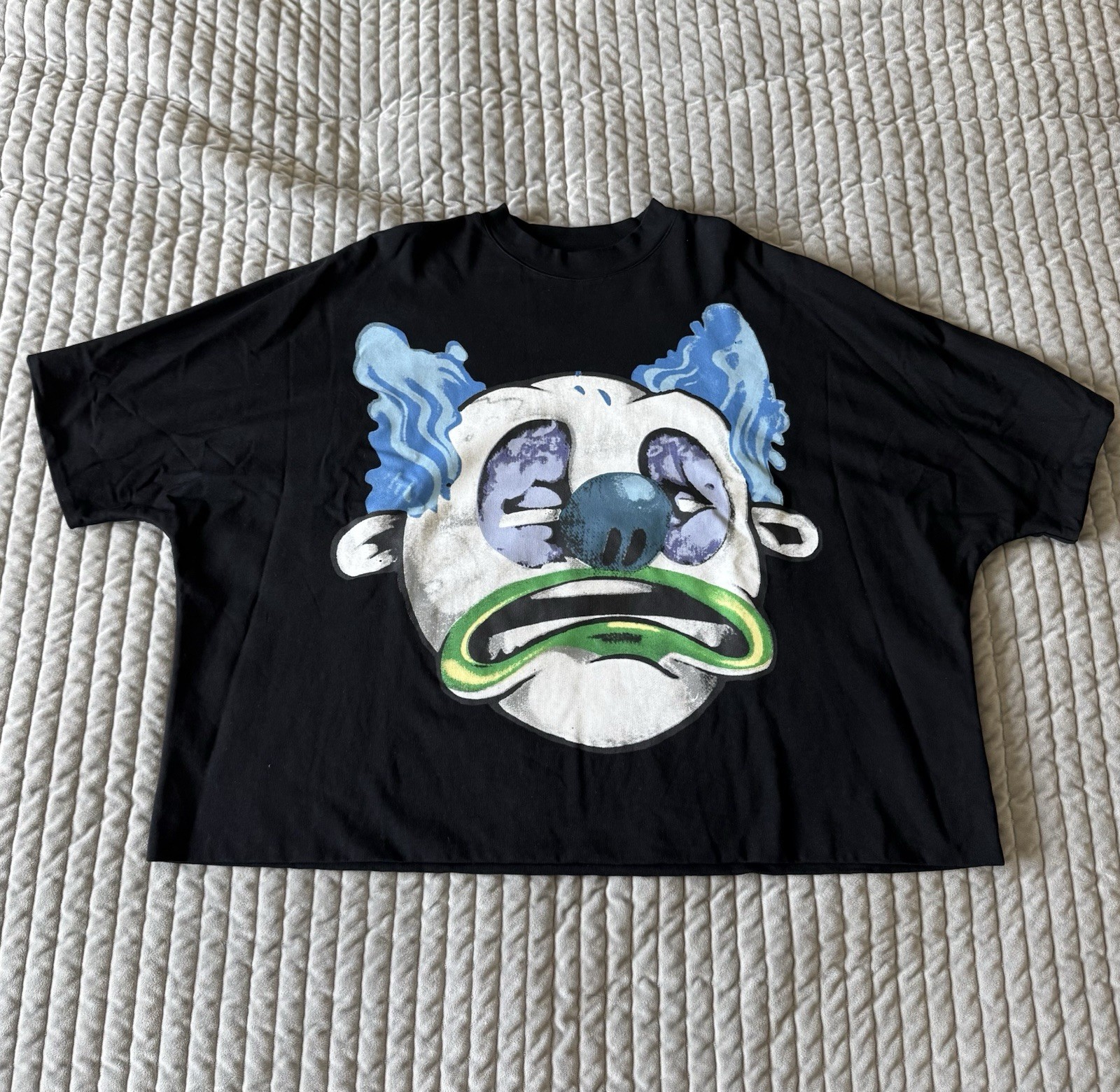 Billionaire Studios Bloo The Clown Frown Cropped Boxy Tee Size Large
