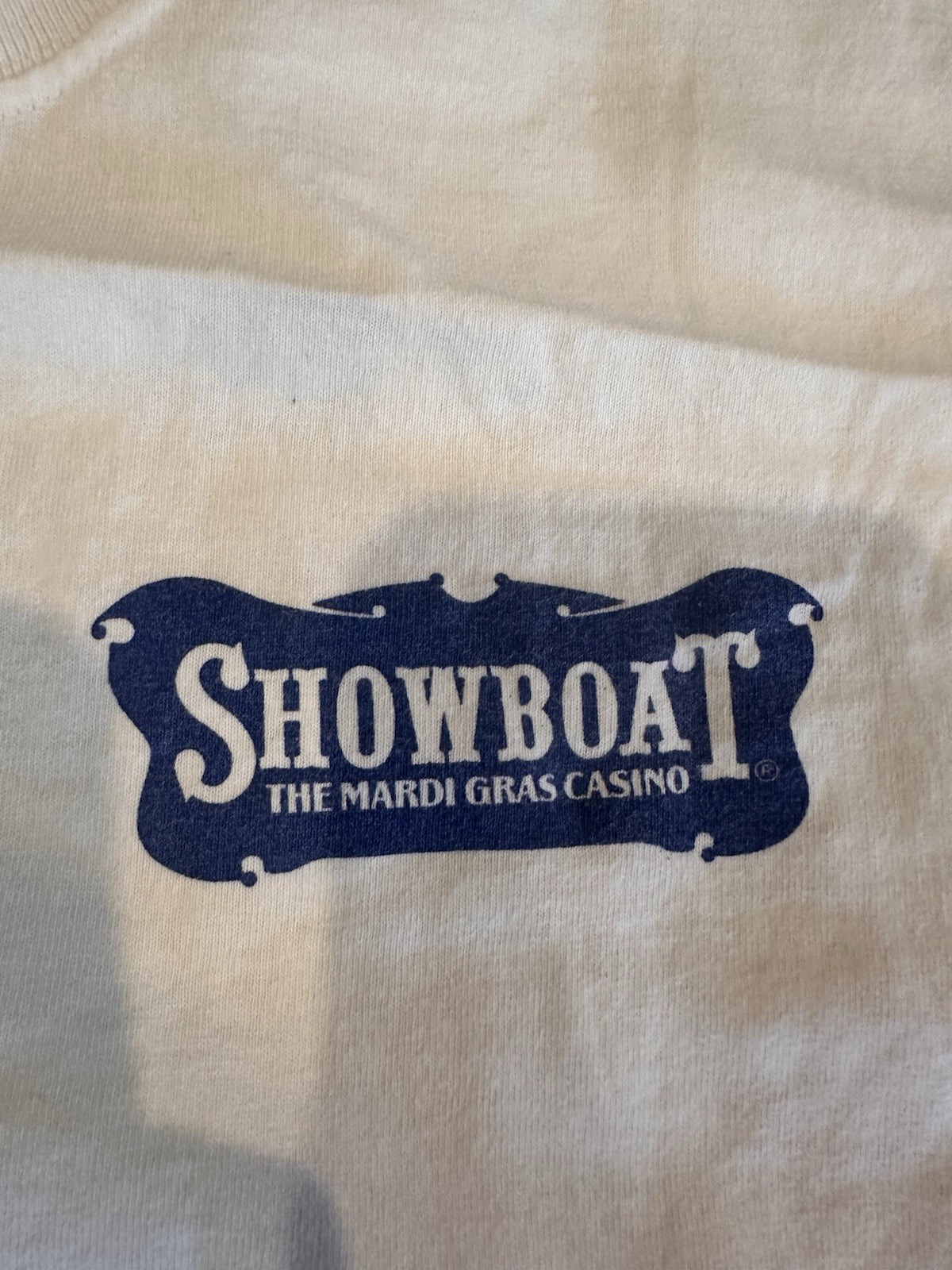 Showboat XL White Italian Festival Casino Graphic T-Shirt 00s