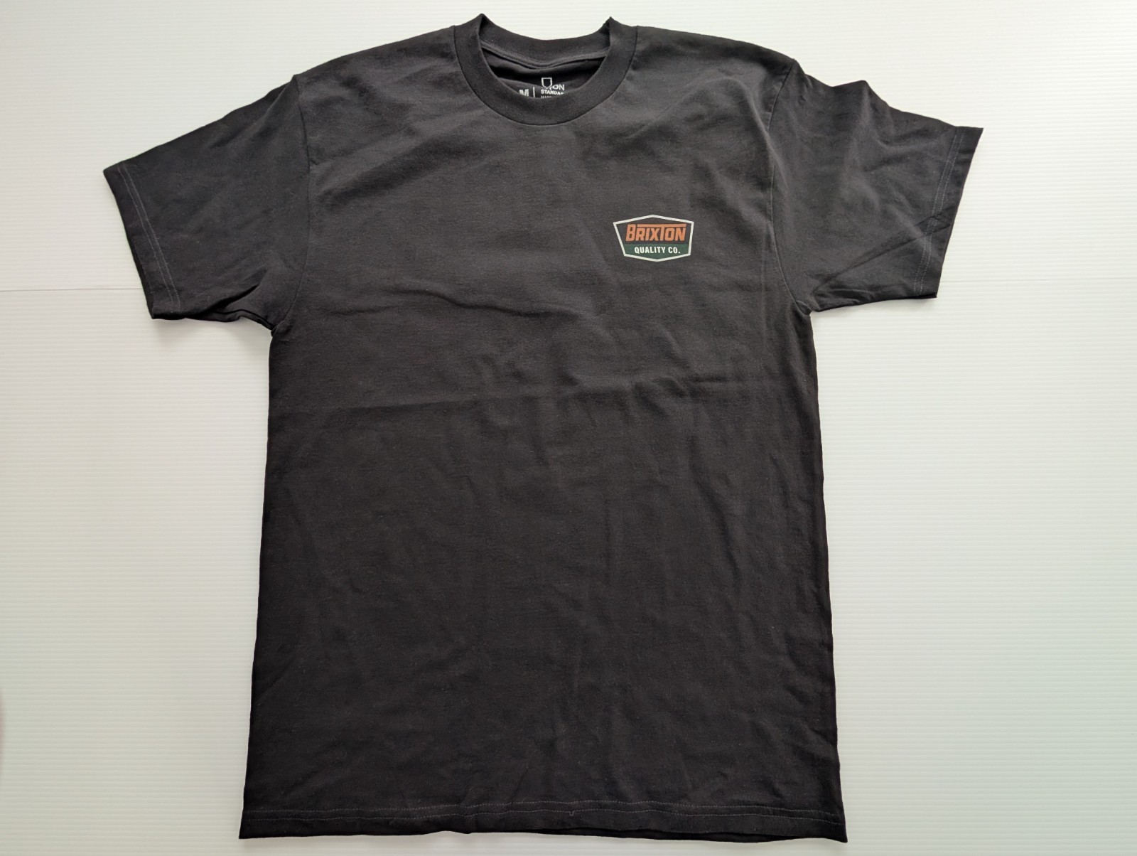 Brixton Quality Co Graphic T Shirt Mens Black Logo Tee