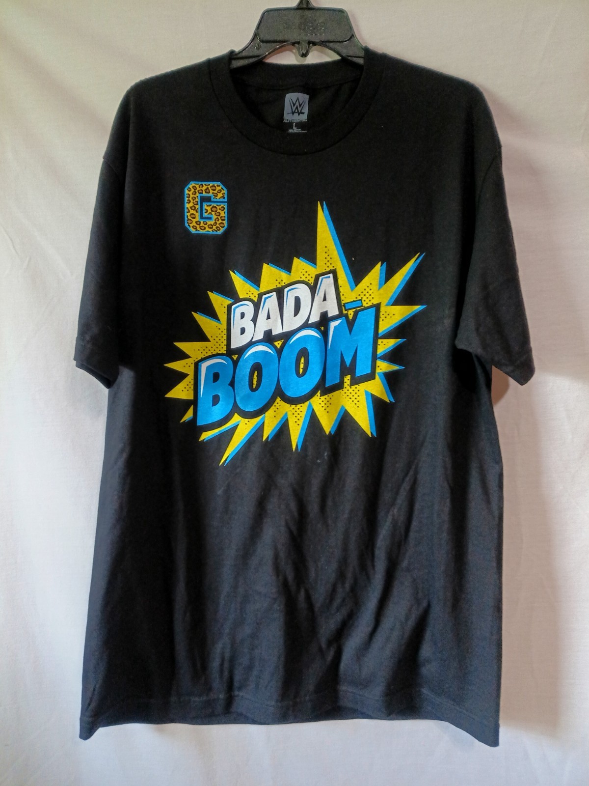 WWE Authentic Enzo Amore “Bada Boom” T-Shirt Black Large Wrestling Graphic Tee