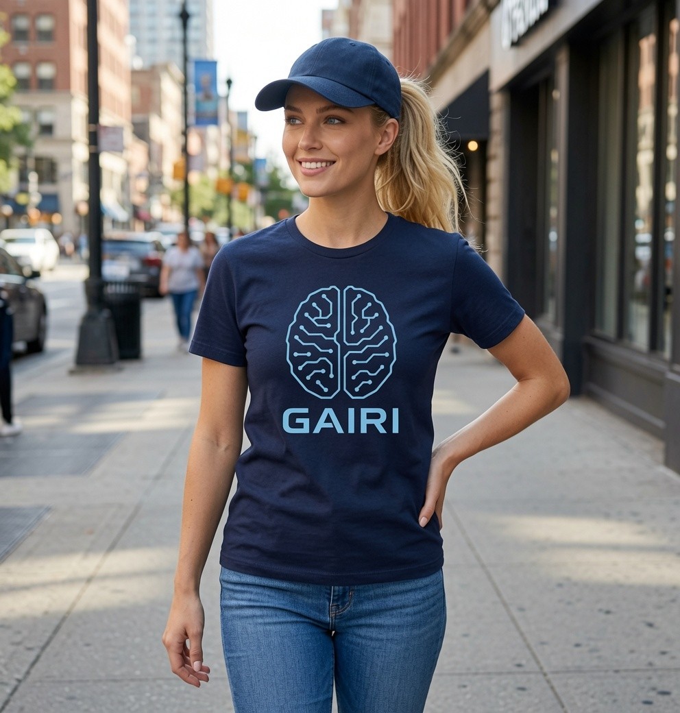 GAIRI – Generative AI Research Institute Unisex Graphic T-Shirt Navy or Gray