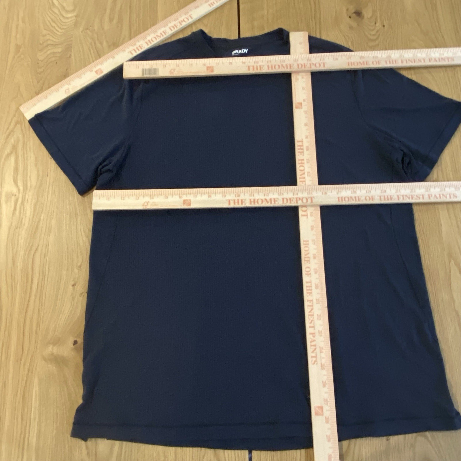 BRADY Brand Train Short Sleeve Tee T Shirt MO2T005 Men XL Blue Microstripe Tom
