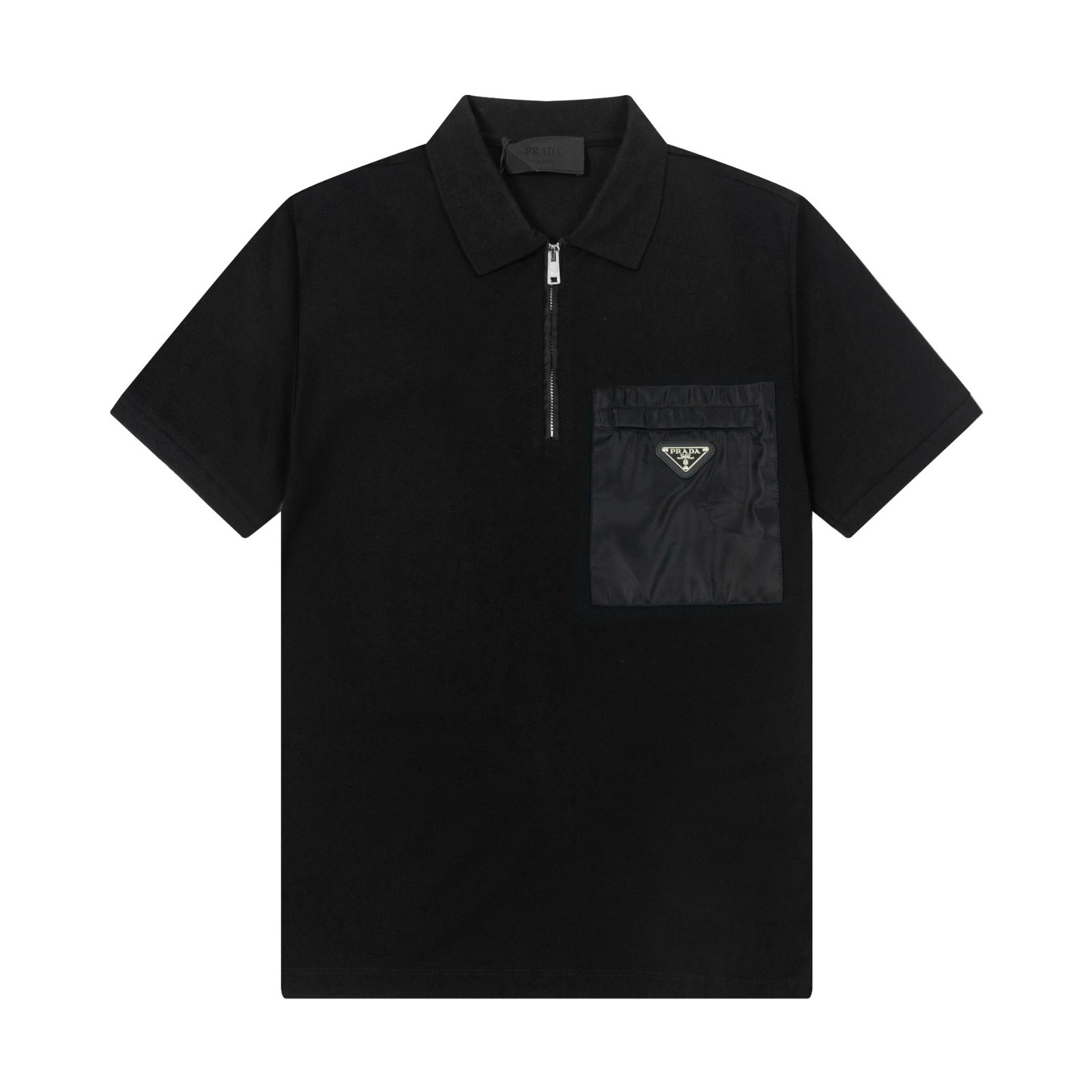 Prada Men’s black round-neck short-sleeved shirt size XXL