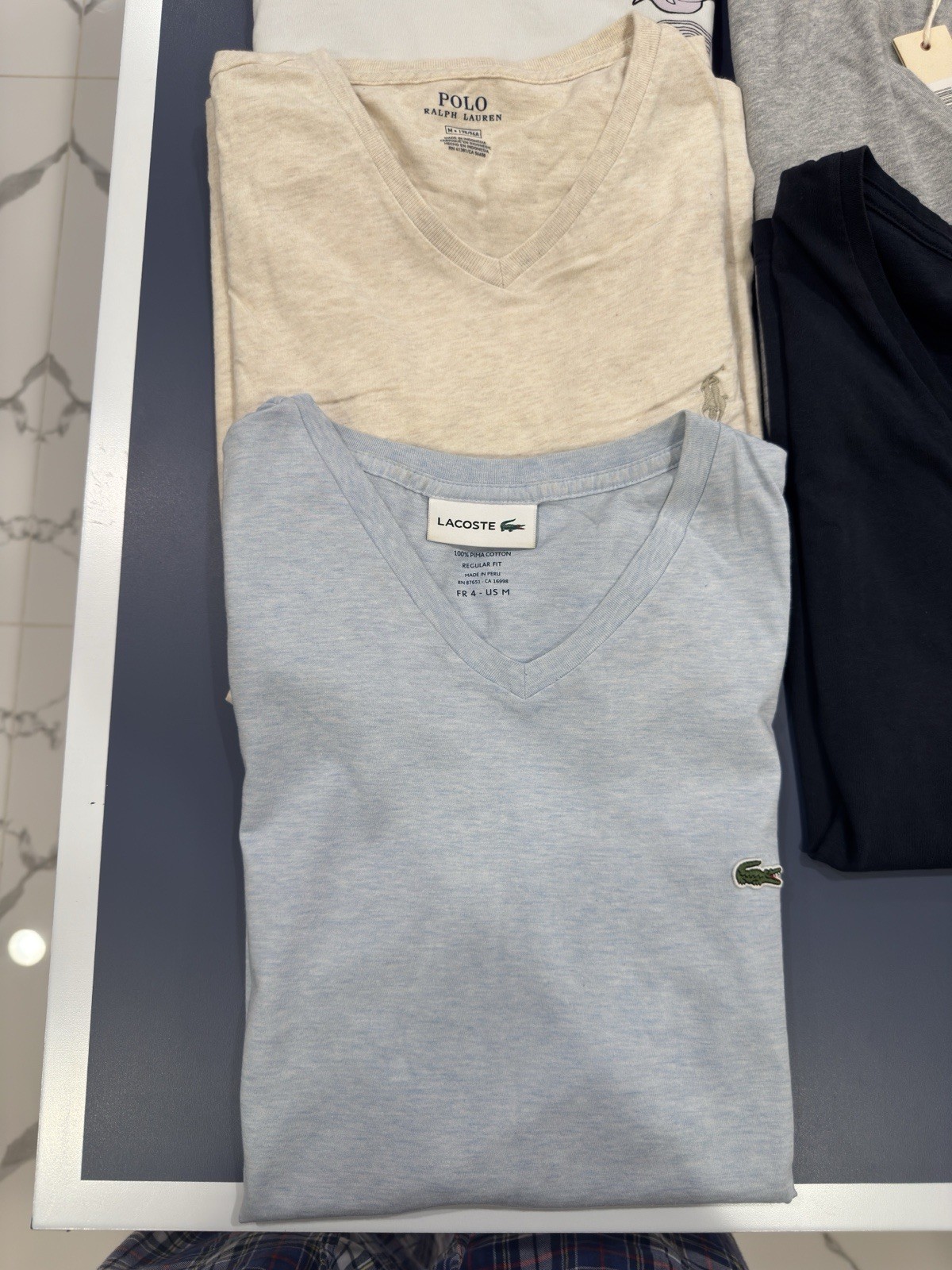 PRE-OWNED LOT OF 12 DESIGNER DIESEL ARMANI LACOSTE FCUK POLO – ALL HAVE DAMAGE