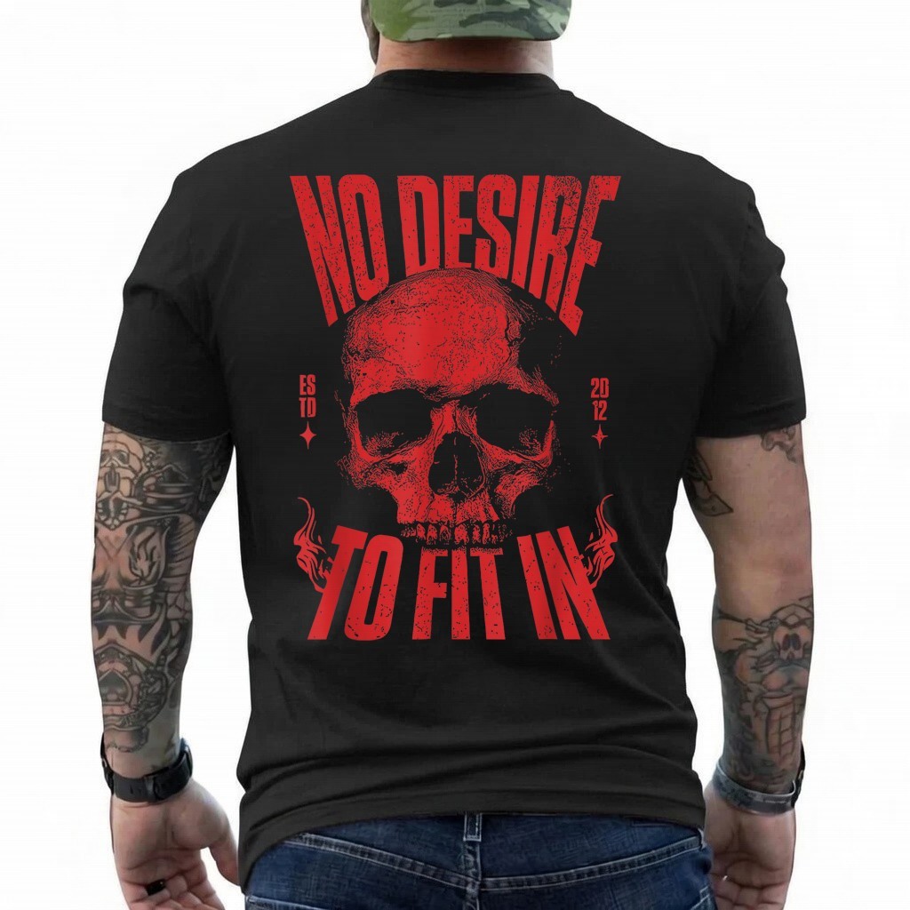 No Desire to fit in skull T-Shirt