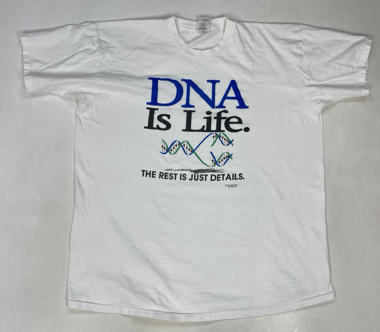 VINTAGE DNA Is Life The Rest Is Just Details Graphic T-shirt Men XXL White