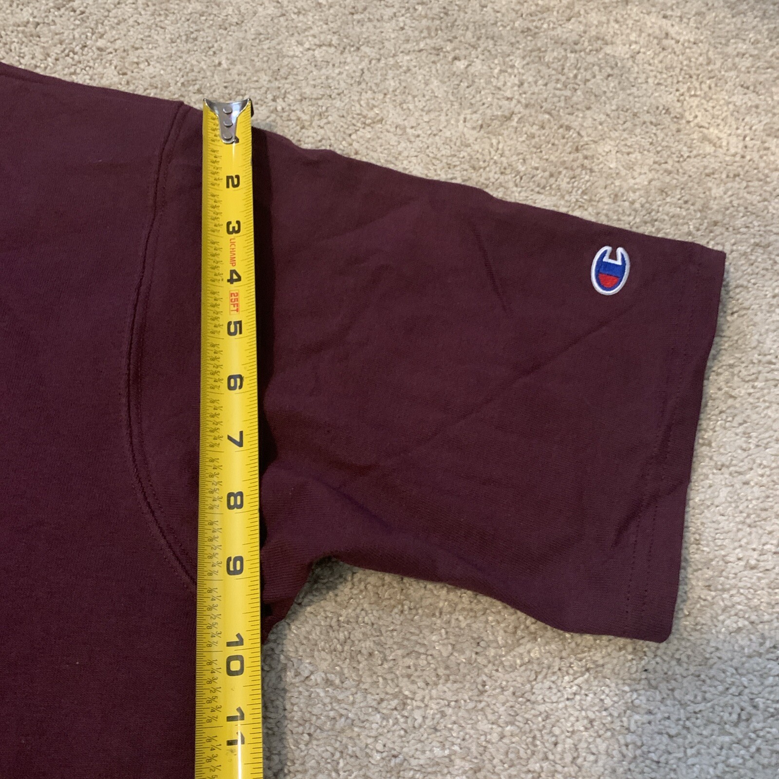 VTG Champion Maroon Plum Heavy Weight Cotton TShirt EXTRA LARGE Unisex Lot Of 12