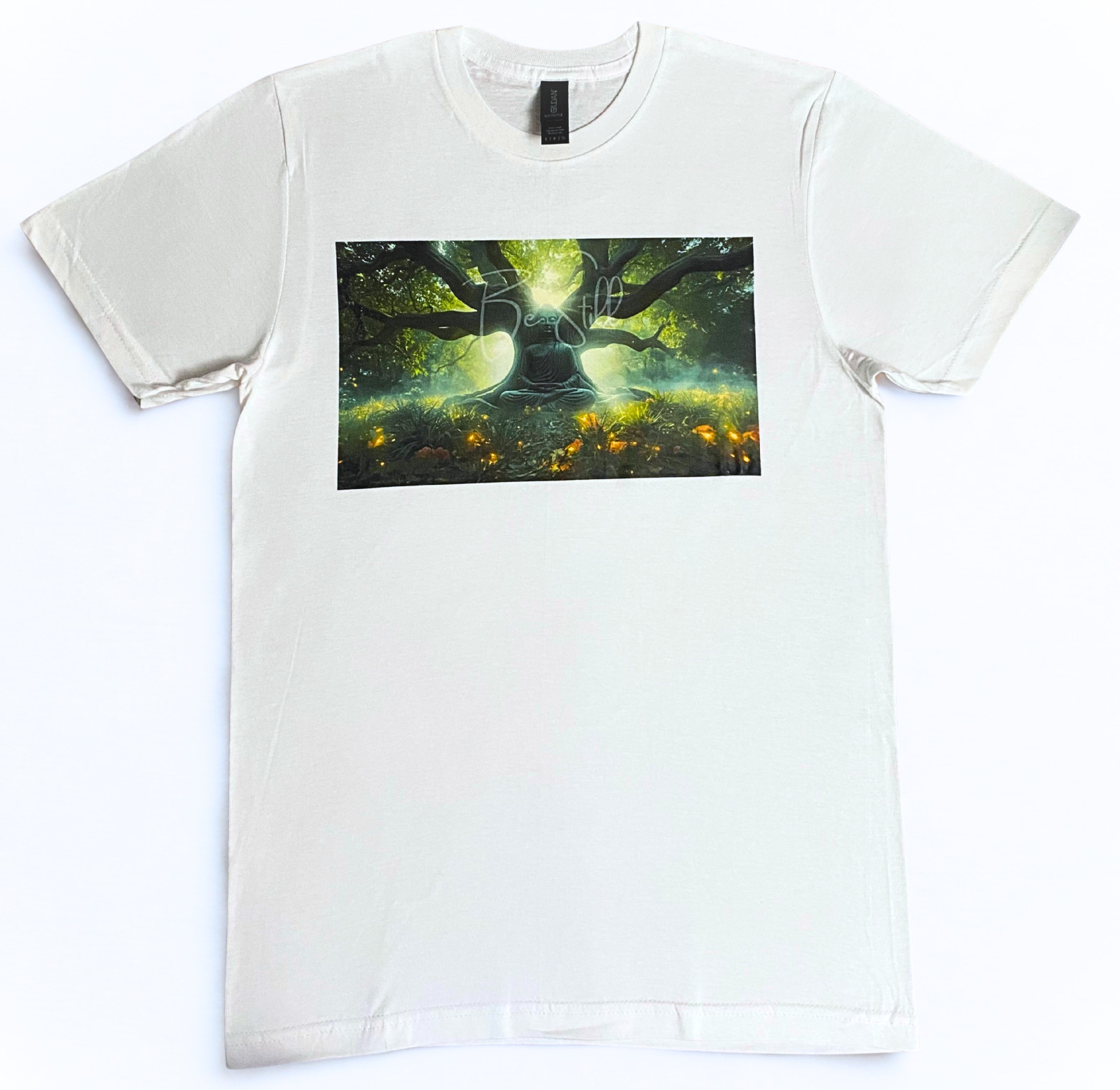 DTF Custom Made – BE STILL Short Sleeve T-Shirt – White SML