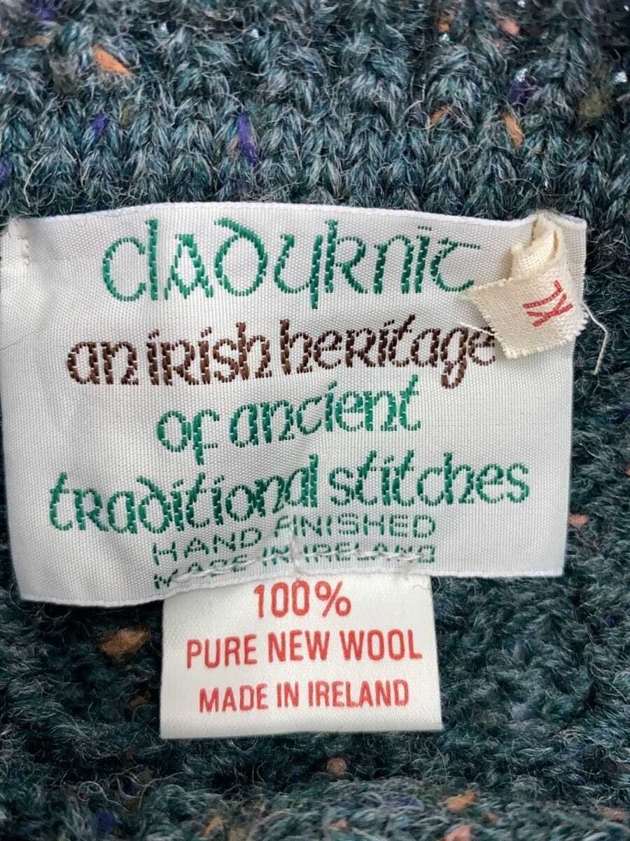 Other Brands: Claudnit Knit Sweater (Thick), XL, Wool, Green, Solid Color