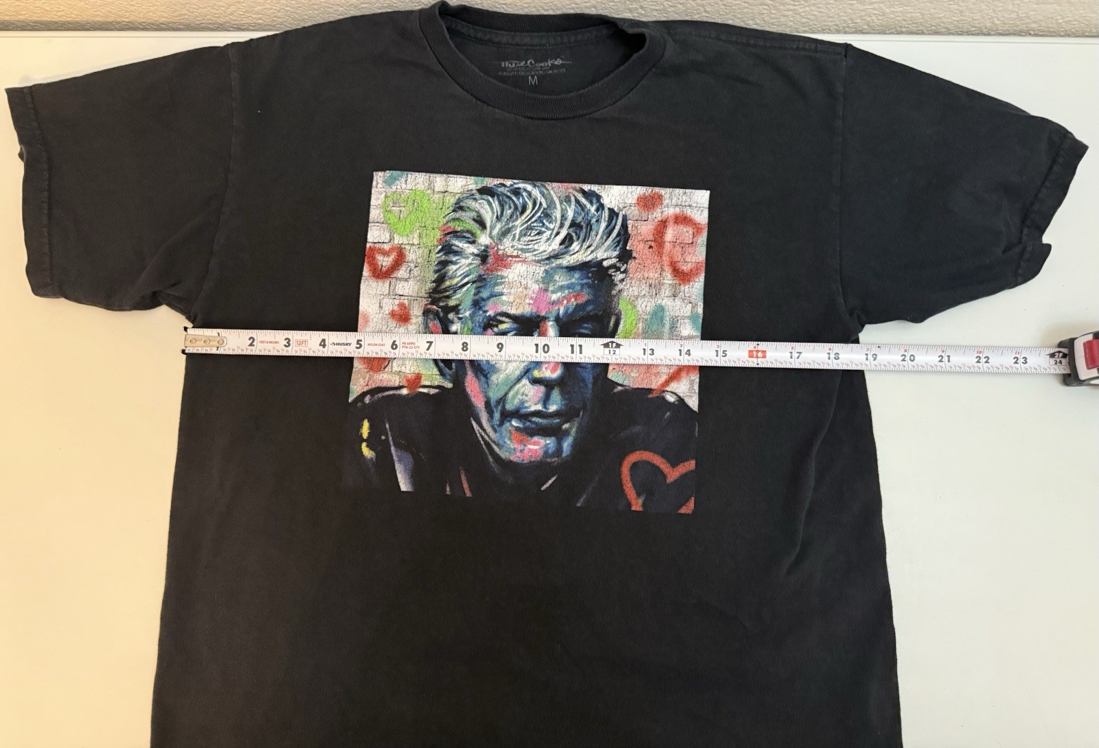 Medium True Cooks Anthony Bourdain Mural T-Shirt Streetwear Chef Punk