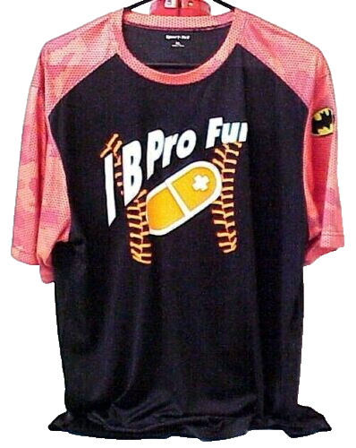 SPORT-TEK I B PRO FUN TW ELECTRIC #8 JERSEY SHIRT SIZE X-LARGE BLACK & ORANGE