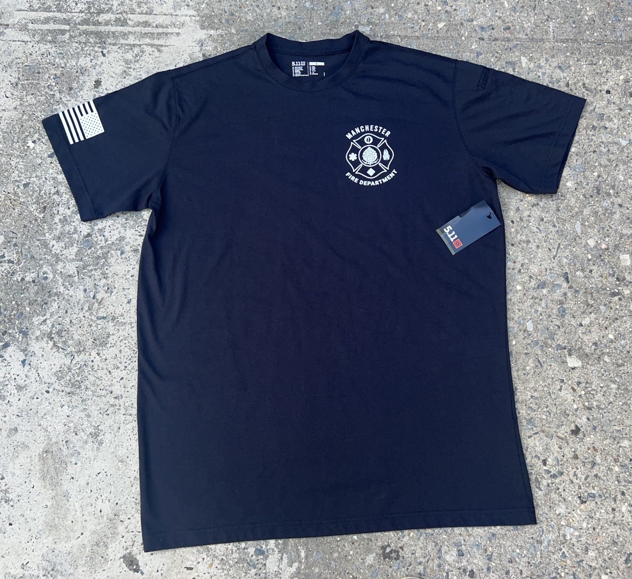 5.11 Tactical Professional S/S Tee 720 Fire Navy Fire Department Shirt L NWT