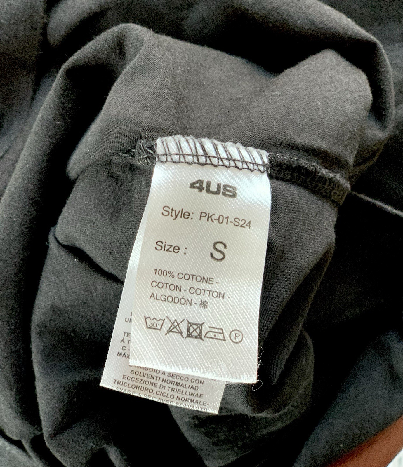 Mens Cesare Paciotti 4US Crew Neck 100% Cotton T-Shirt Black Cotton S