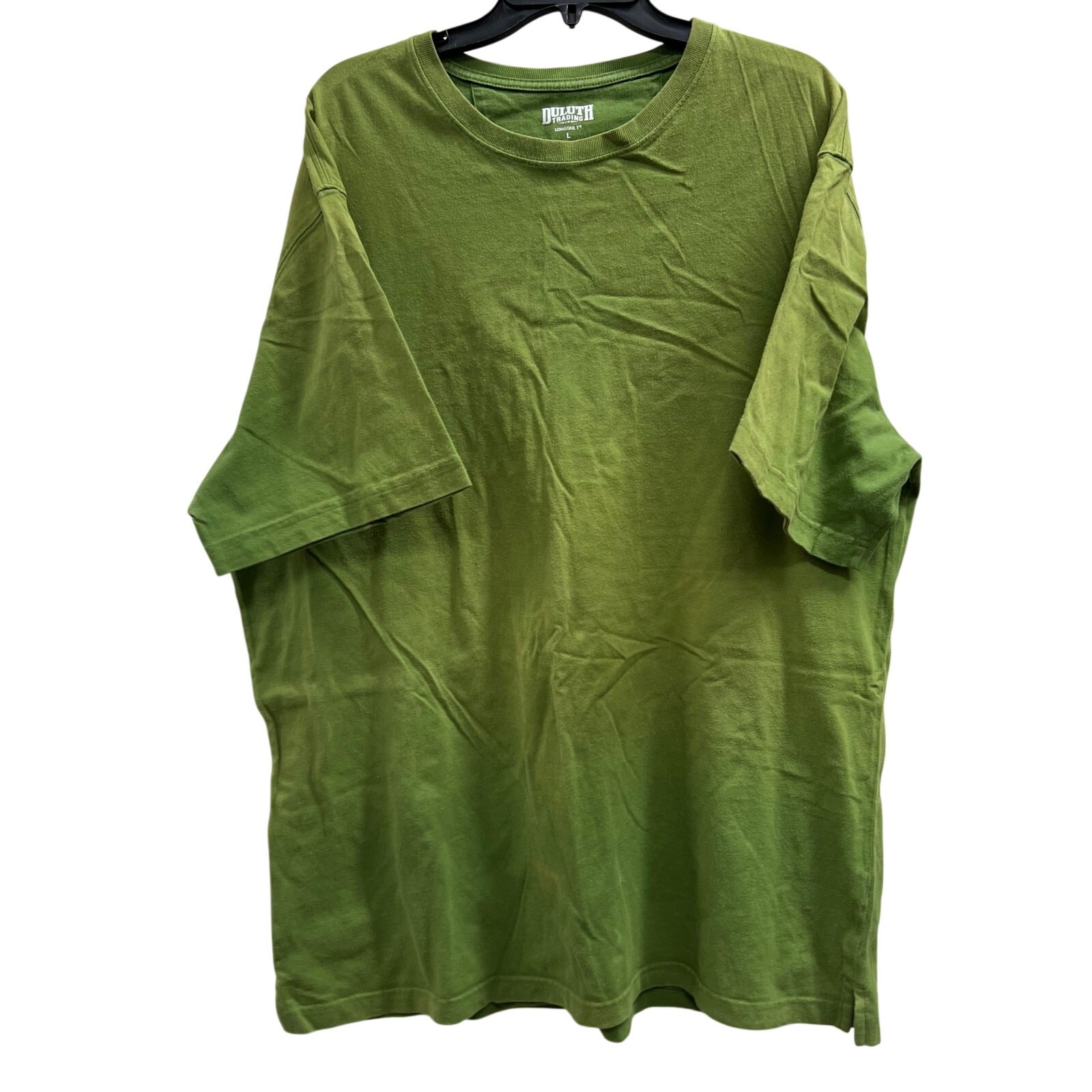DULUTH TRADING CO. Longtail heavy lime green ombre tee sz L SEE DESCRIPTION