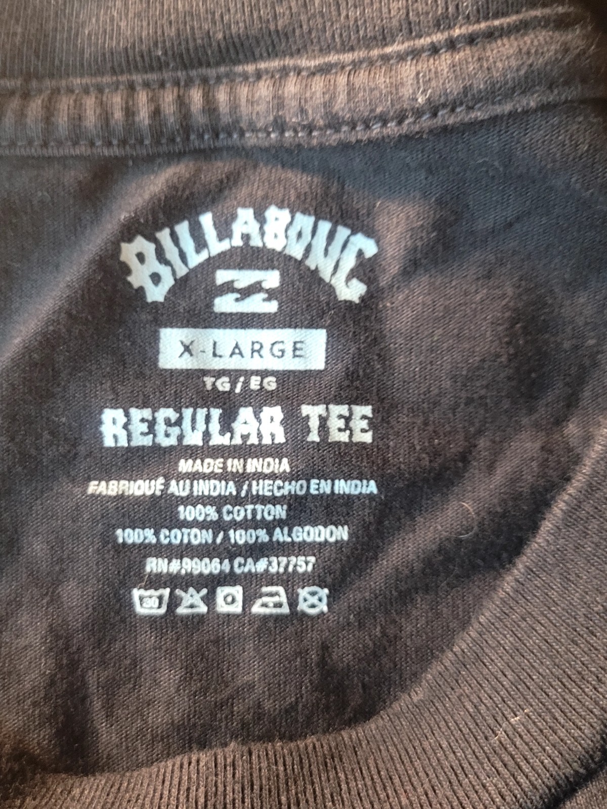 Billabong Men’s Black Graphic Logo Crew Neck Short Sleeve Cotton Knit Tee XL