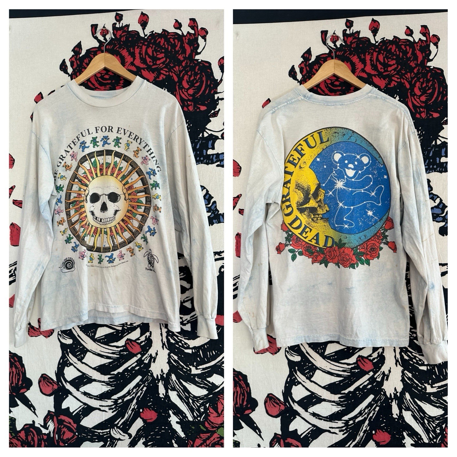 2020 Online Ceramics Grateful Dead Dancing Ring Graphic Tie Dye Long Sleeve M