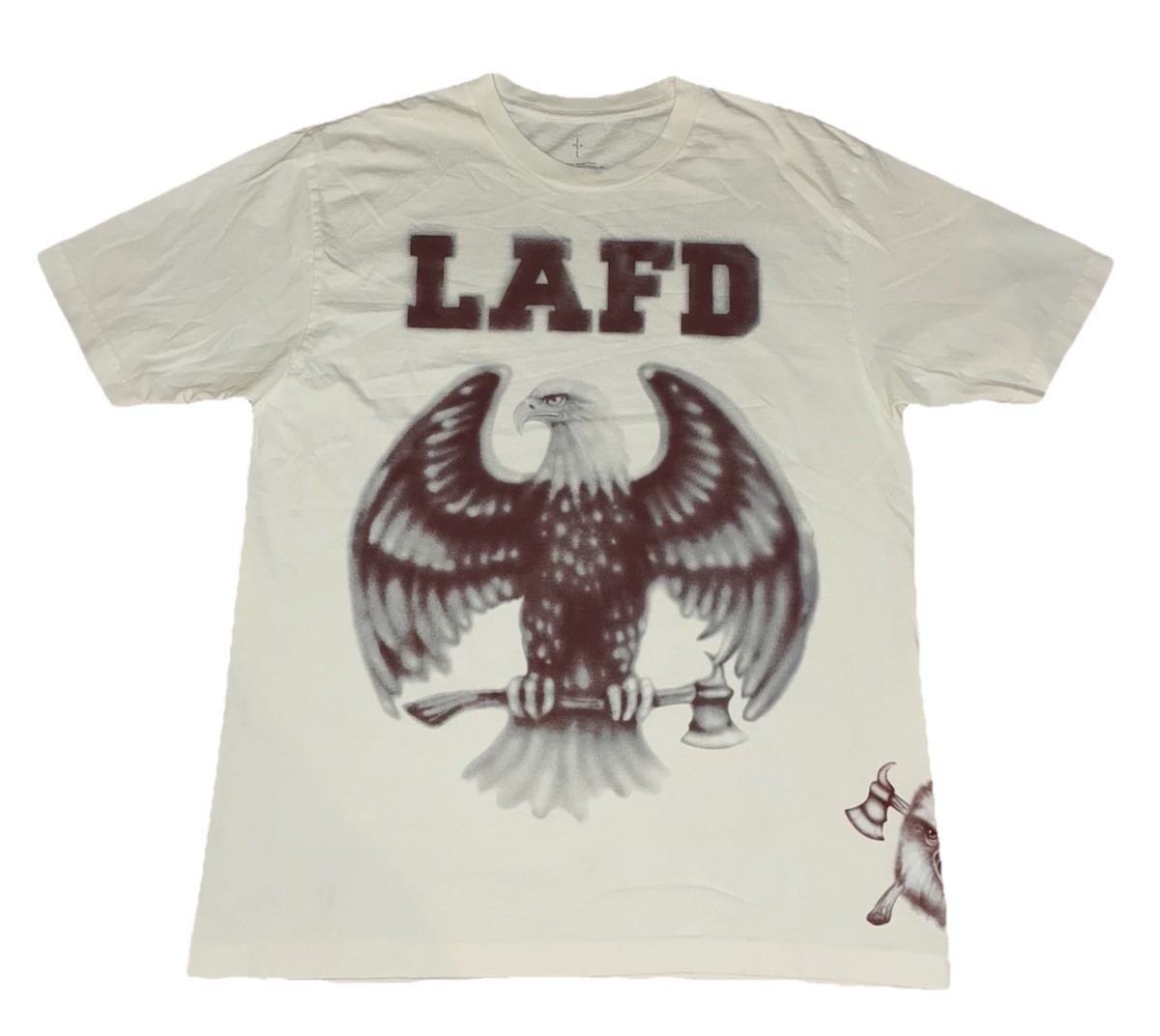 Travis Scott LAFD Tee L Cream Los Angeles Fire CA Wildfire Response NEW *spots