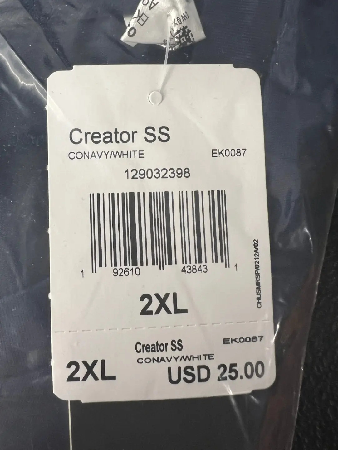 Adidas Creator SS T-Shirt Men’s 2XL Navy Blue White Short Sleeve New