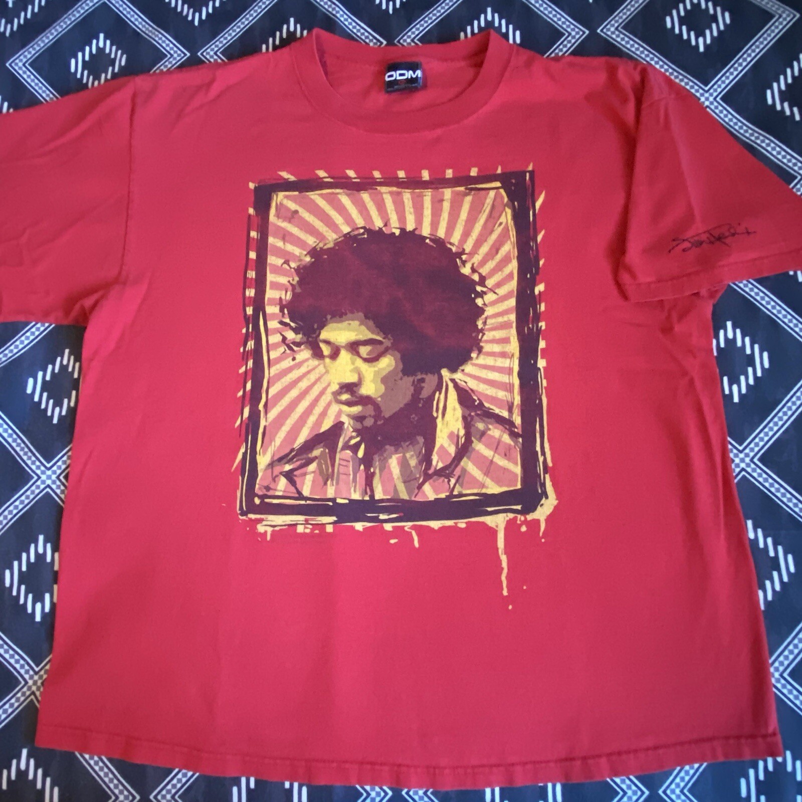 JIMI HENDRIX Licensed Rock T-Shirt 2004. XL (VTG) ODM Authentic Hendrix Preowned